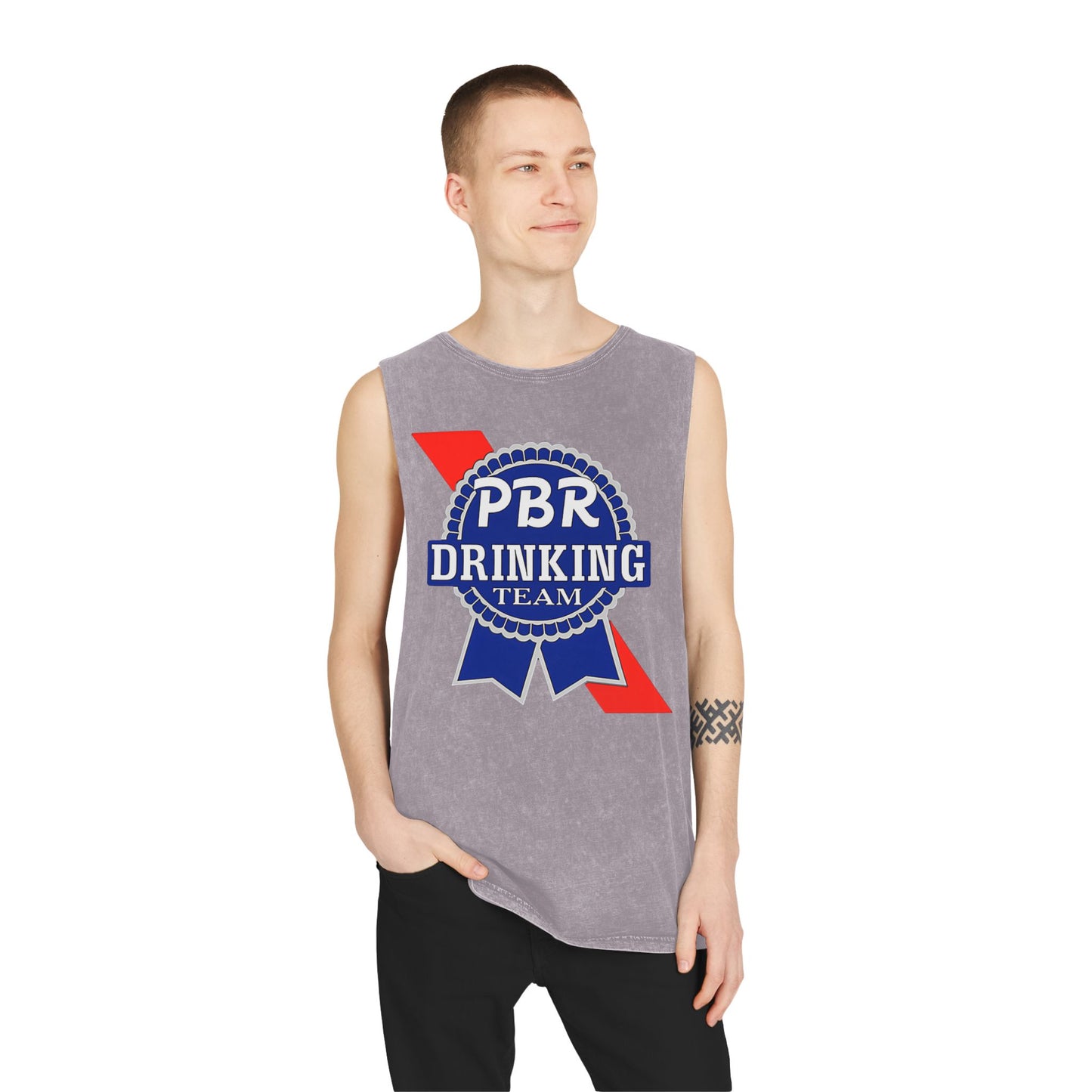 PBR Drinking Team Unisex Stonewash Tank Top