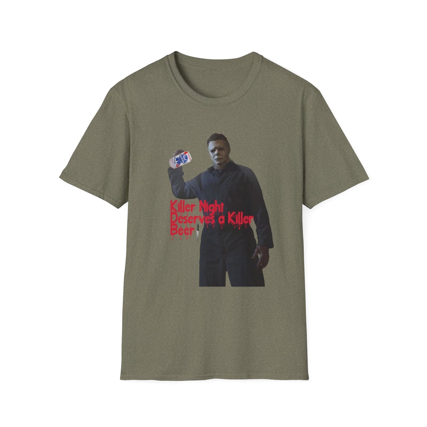 "Killer Night Deserves a Killer Beer" Unisex Softstyle T-Shirt