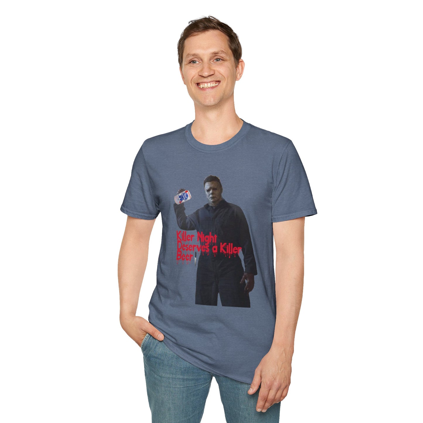 "Killer Night Deserves a Killer Beer" Unisex Softstyle T-Shirt