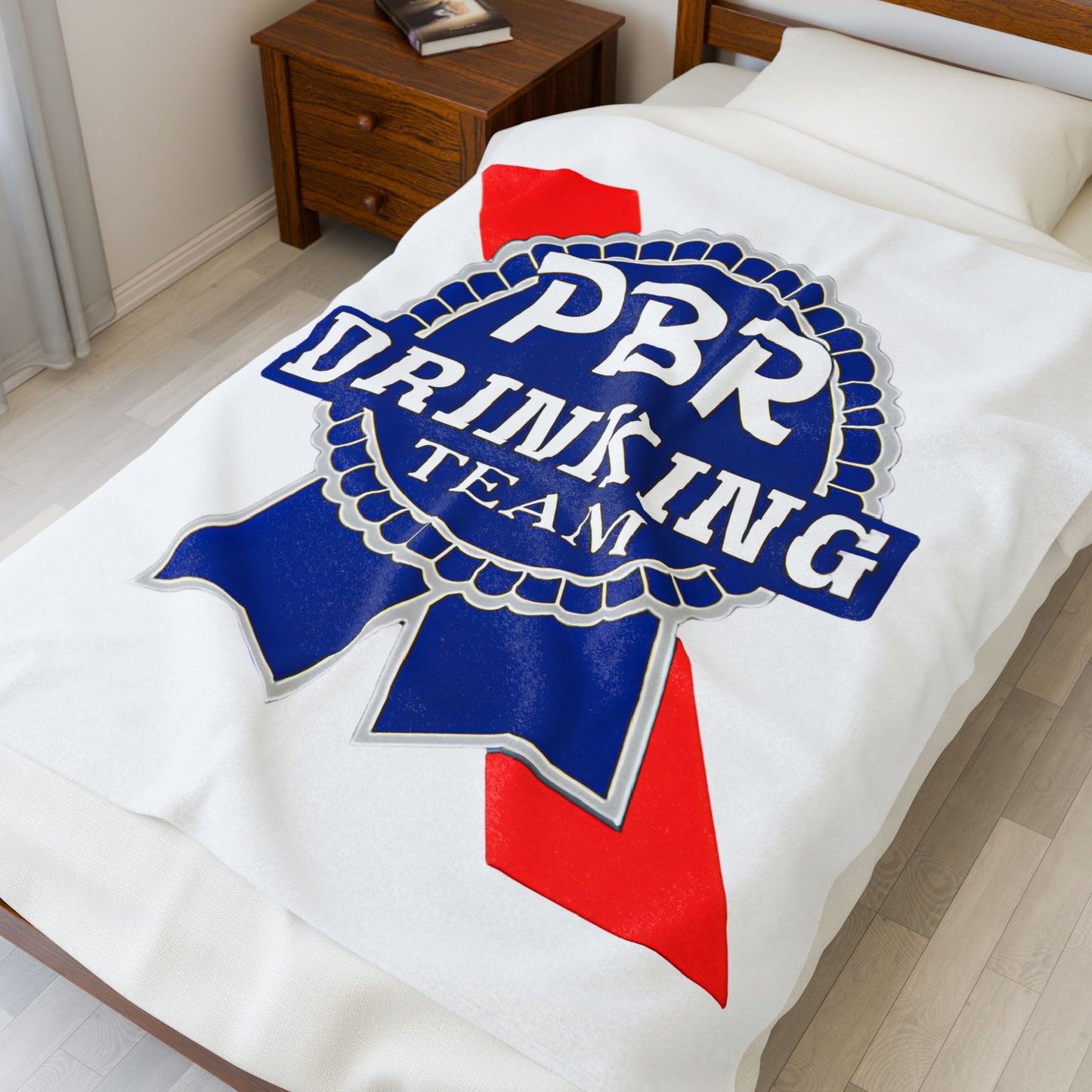 PBR Drinking Team Velveteen Plush Blanket