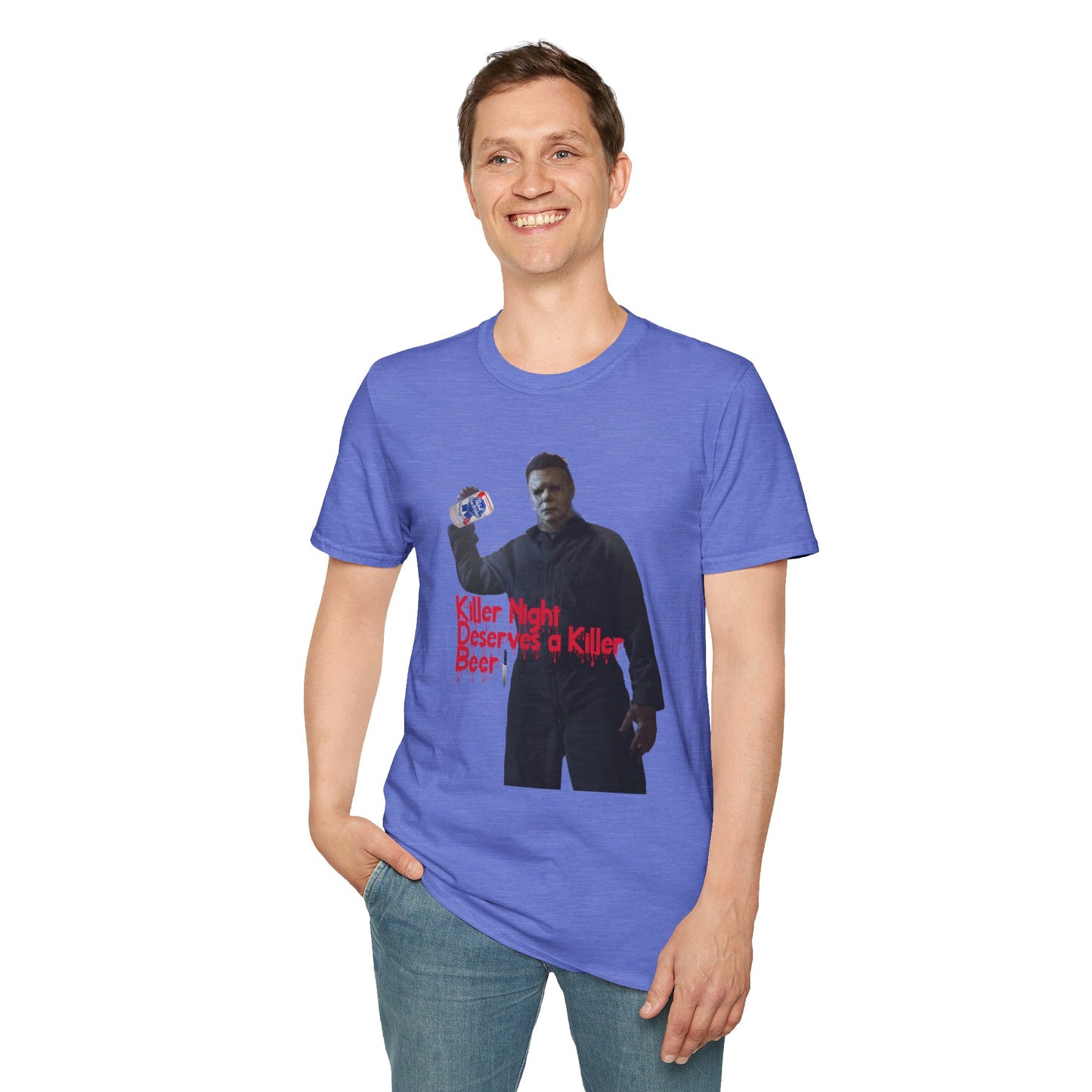 "Killer Night Deserves a Killer Beer" Unisex Softstyle T-Shirt