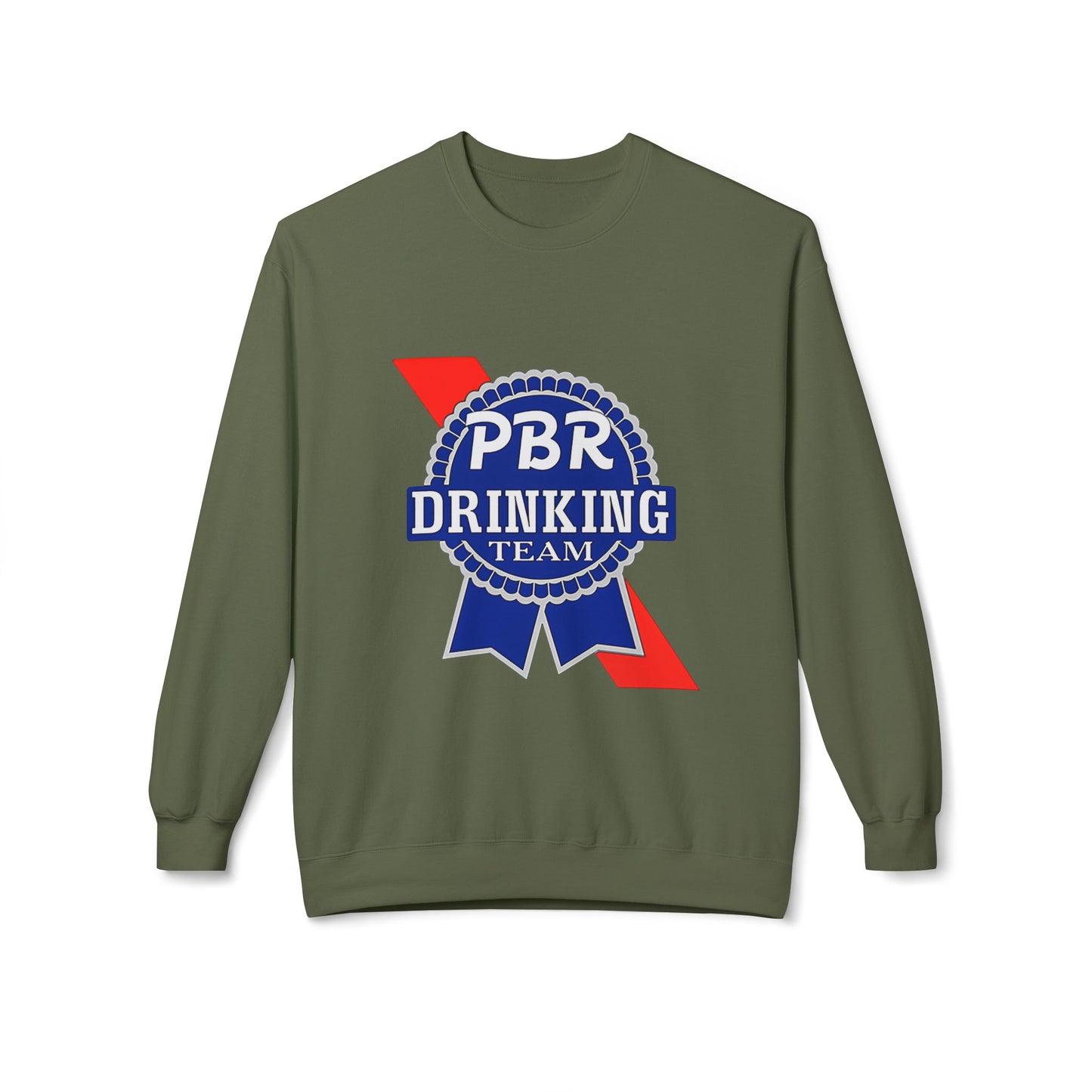 PBR Drinking Team Unisex Midweight Softstyle Fleece Crewneck Sweatshirt