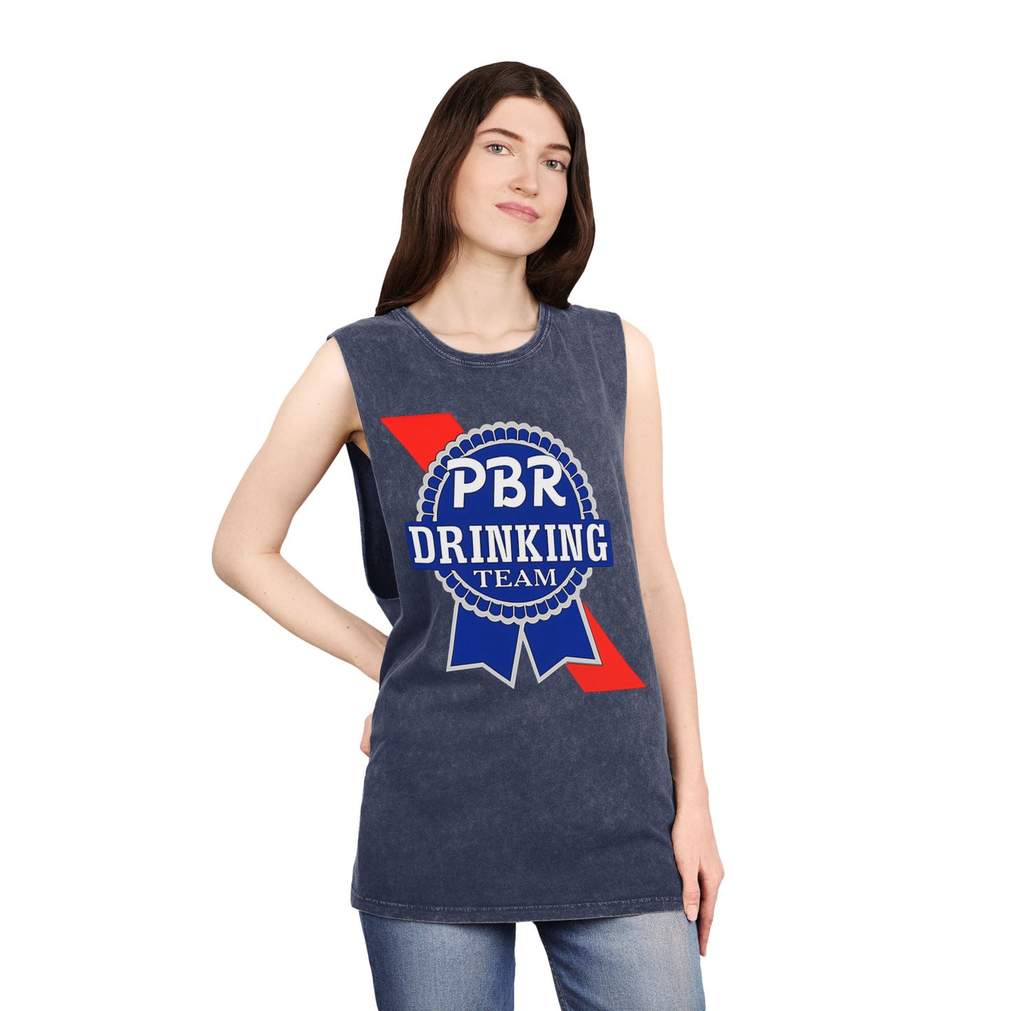 PBR Drinking Team Unisex Stonewash Tank Top