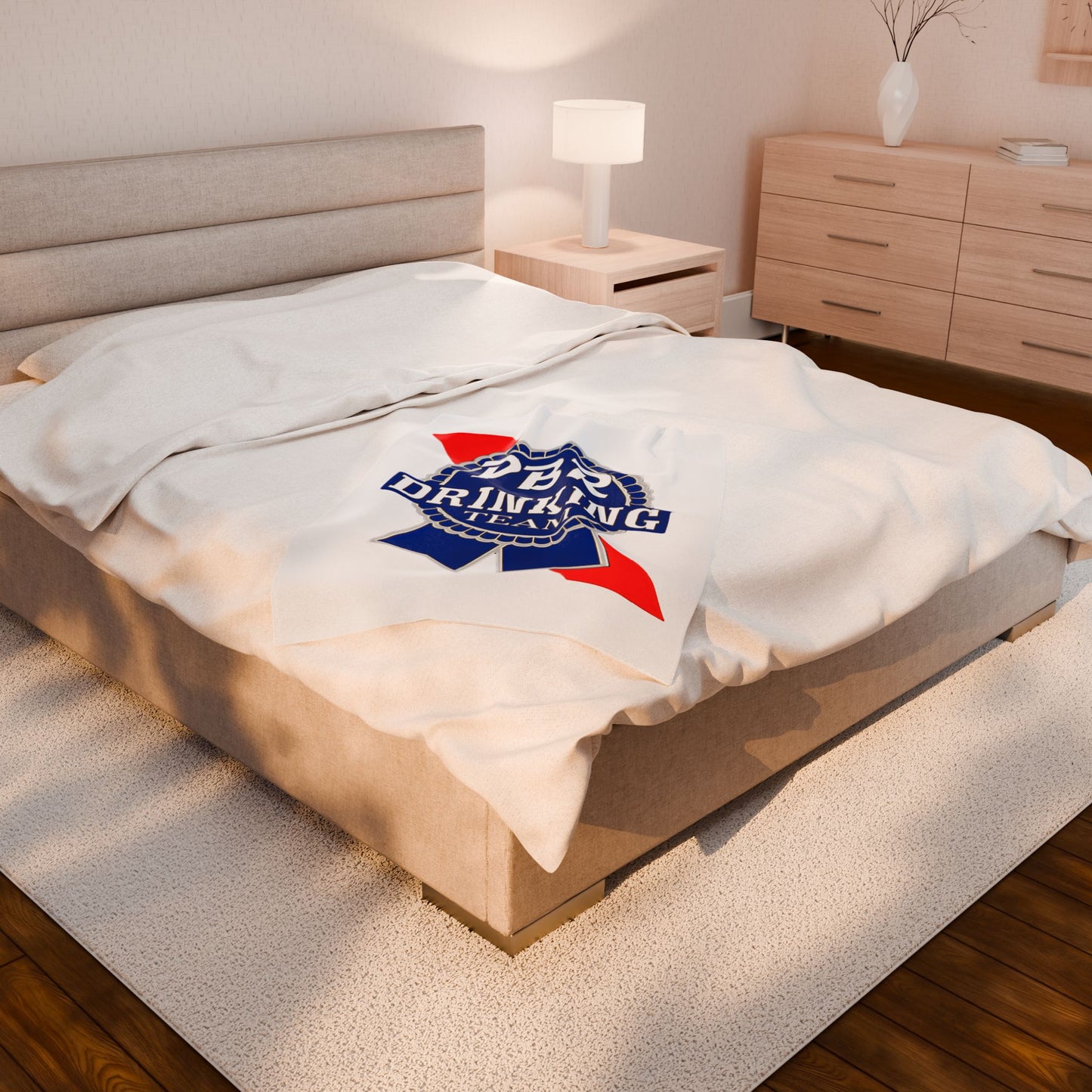 PBR Drinking Team Velveteen Plush Blanket