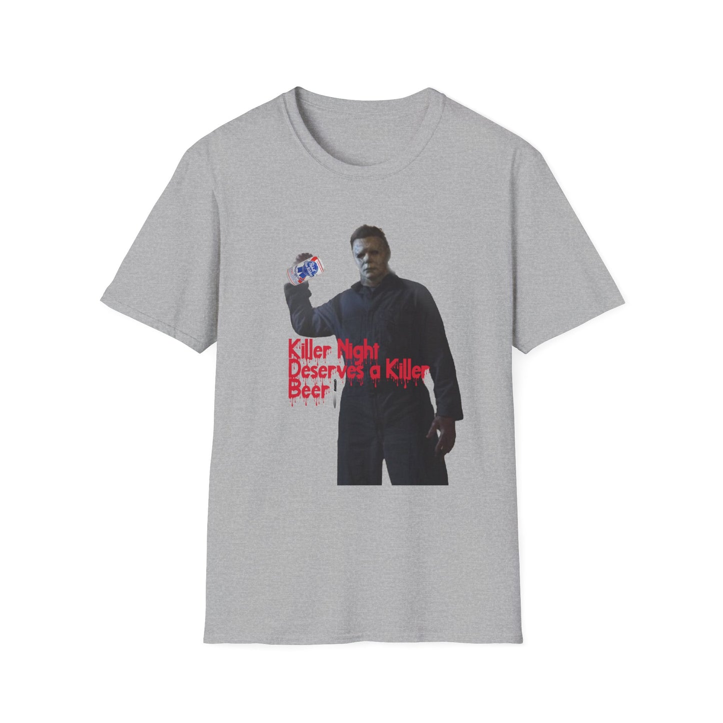 "Killer Night Deserves a Killer Beer" Unisex Softstyle T-Shirt