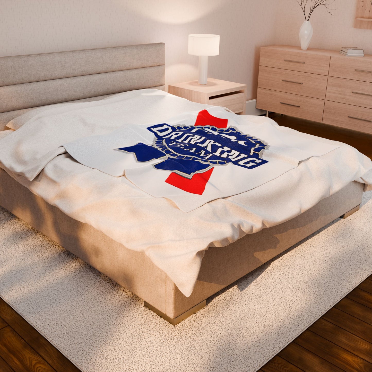 PBR Drinking Team Velveteen Plush Blanket