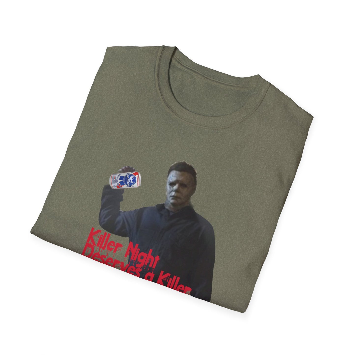 "Killer Night Deserves a Killer Beer" Unisex Softstyle T-Shirt