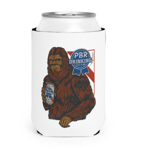 Bigfoot PBR Drinking Team Koozie – Cold Beers & Tall Tales Edition