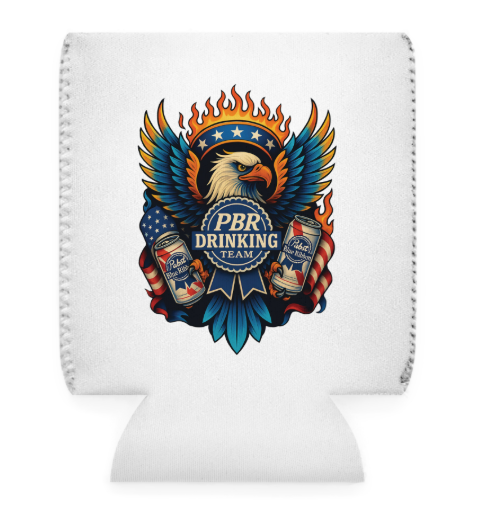 Freedom, Flames & Foam PBR Drinking Team Koozie