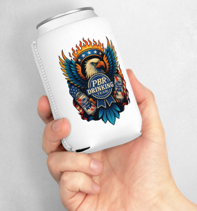 Freedom, Flames & Foam PBR Drinking Team Koozie