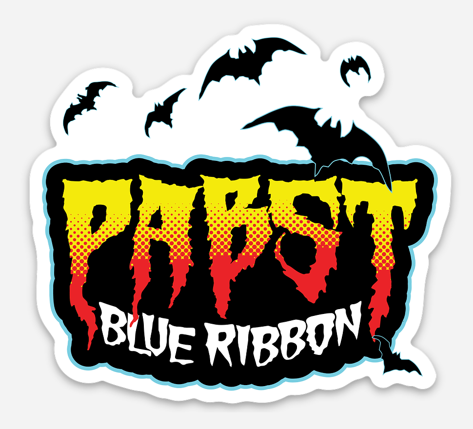 PBR Night Flight Sticker: Brewed in the Bat Cave