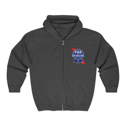 PBR Drinking Team Unisex Heavy Blend™ Full Zip Hooded Sweatshirt