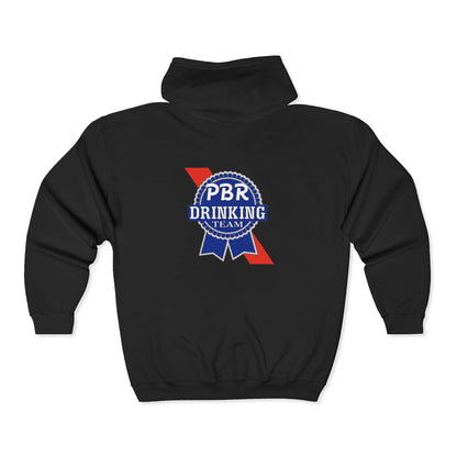 PBR Drinking Team Unisex Heavy Blend™ Full Zip Hooded Sweatshirt
