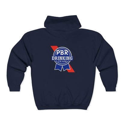 PBR Drinking Team Unisex Heavy Blend™ Full Zip Hooded Sweatshirt