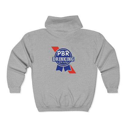 PBR Drinking Team Unisex Heavy Blend™ Full Zip Hooded Sweatshirt
