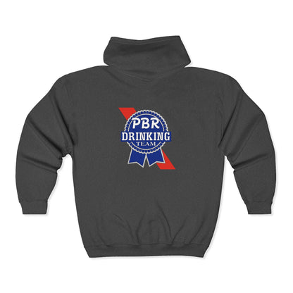 PBR Drinking Team Unisex Heavy Blend™ Full Zip Hooded Sweatshirt