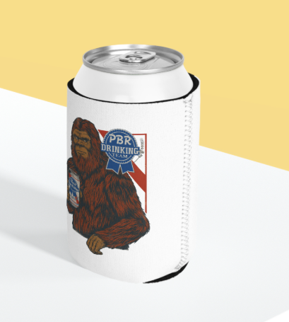 Bigfoot PBR Drinking Team Koozie – Cold Beers & Tall Tales Edition