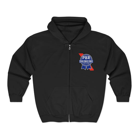 PBR Drinking Team Unisex Heavy Blend™ Full Zip Hooded Sweatshirt