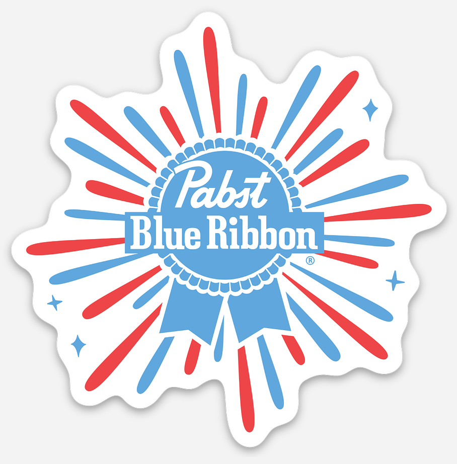 Red, White & Brew Sticker: PBR Firework Finale