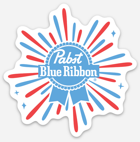 Red, White & Brew Sticker: PBR Firework Finale